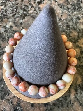 Red Vein Jasper or Red Picasso Jasper Stretch Bracelet 8-9 mm 6.5 inches NEW